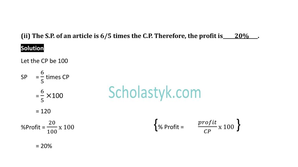 Profit and loss FYBCOM 